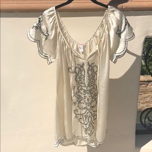 Lucca embellished silky top